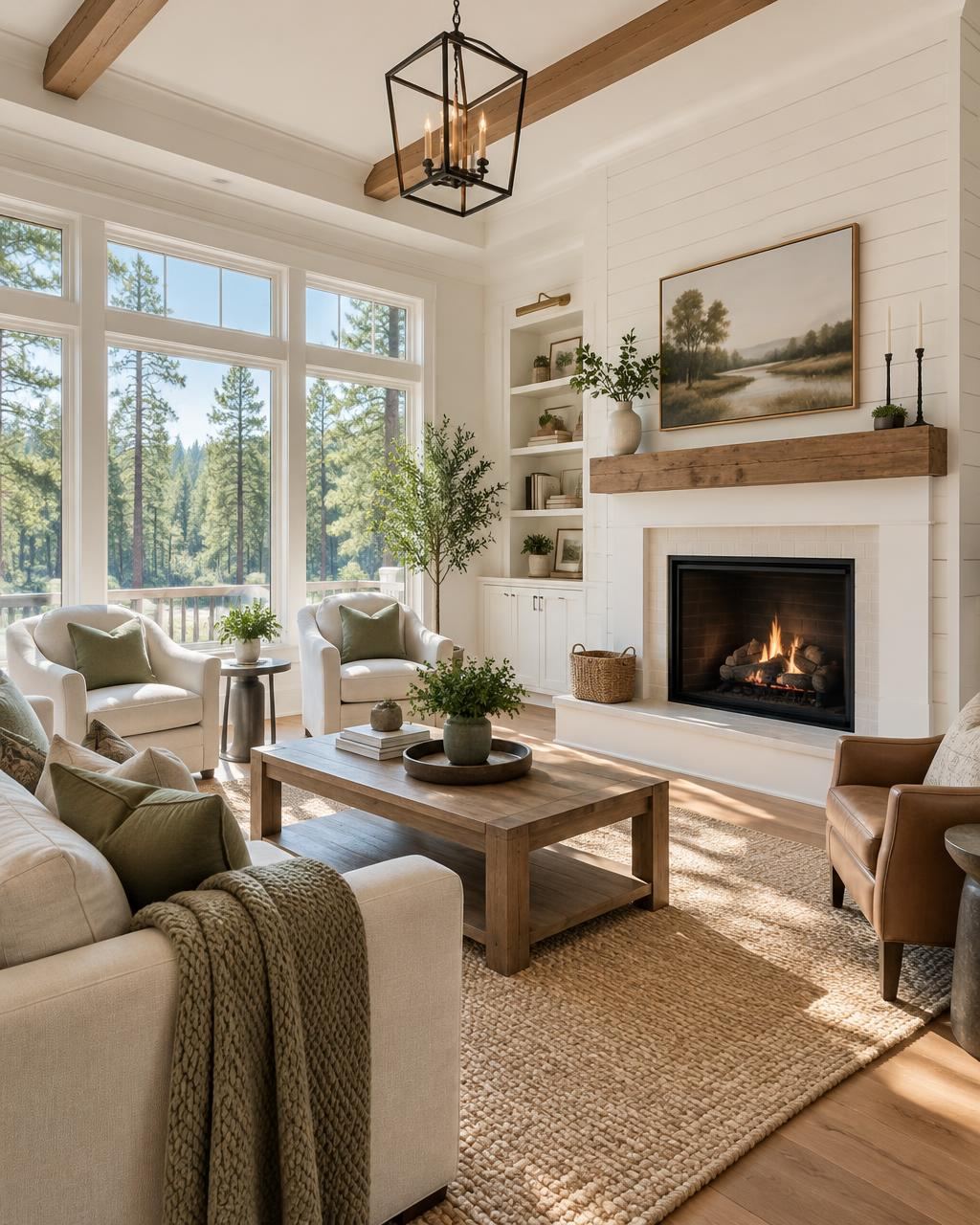 Living room in a Maryland home prepared for sale